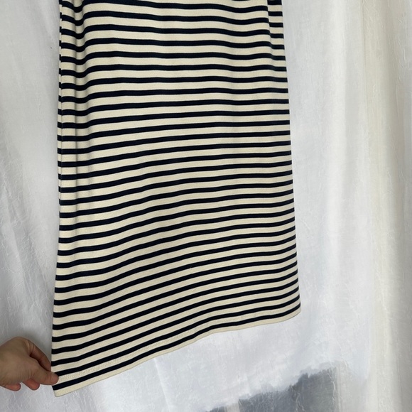 3/$20 💥 Lou & Grey T-Shirt Dress Short Sleeve Cream & Navy Stripe Print Cotton - Picture 15 of 15